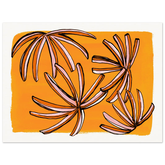 Orange Palm Leaves