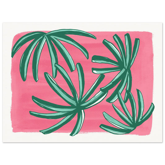Pink Palm Leaves