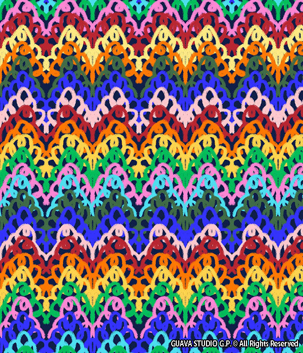 0673C- Missoni Inspired Doodle Stripes