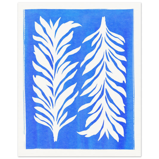 Cobalt and White Lily Foliage