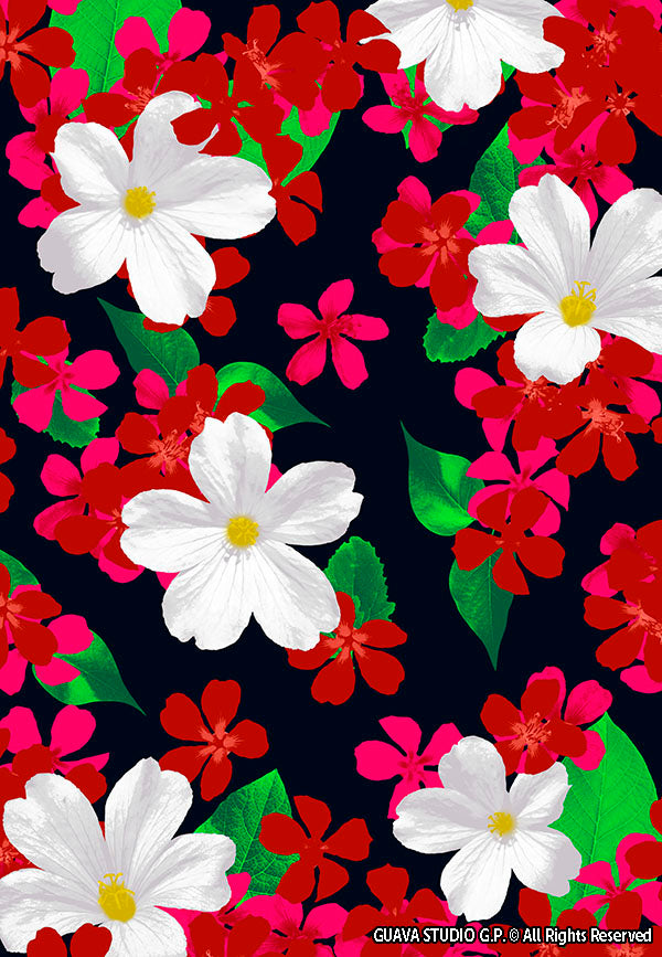 0223C - Dark Ground Tropical Floral
