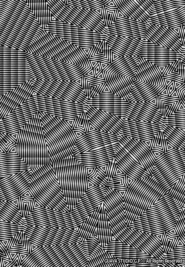 0350C- Black and White Bold Bold Geo
