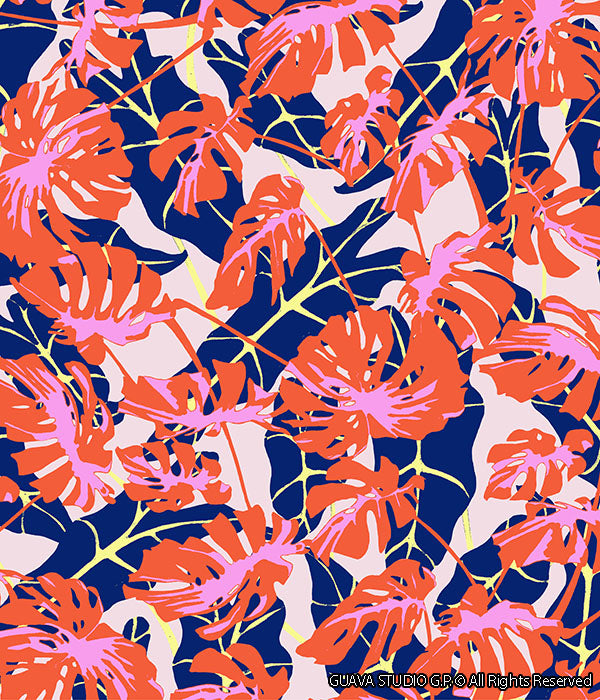 0384B- Bright Tropical Leaves