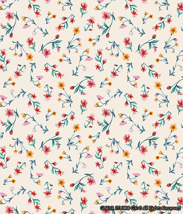 0386E- Watercolor Botanical Ditsy Floral