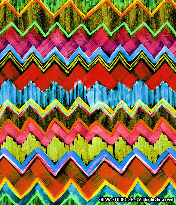 0507A- HOT HOT Hand Painted Chevron