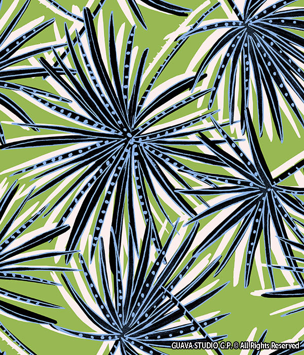 0621C - Dotted Hand Drawn Palm Leaves