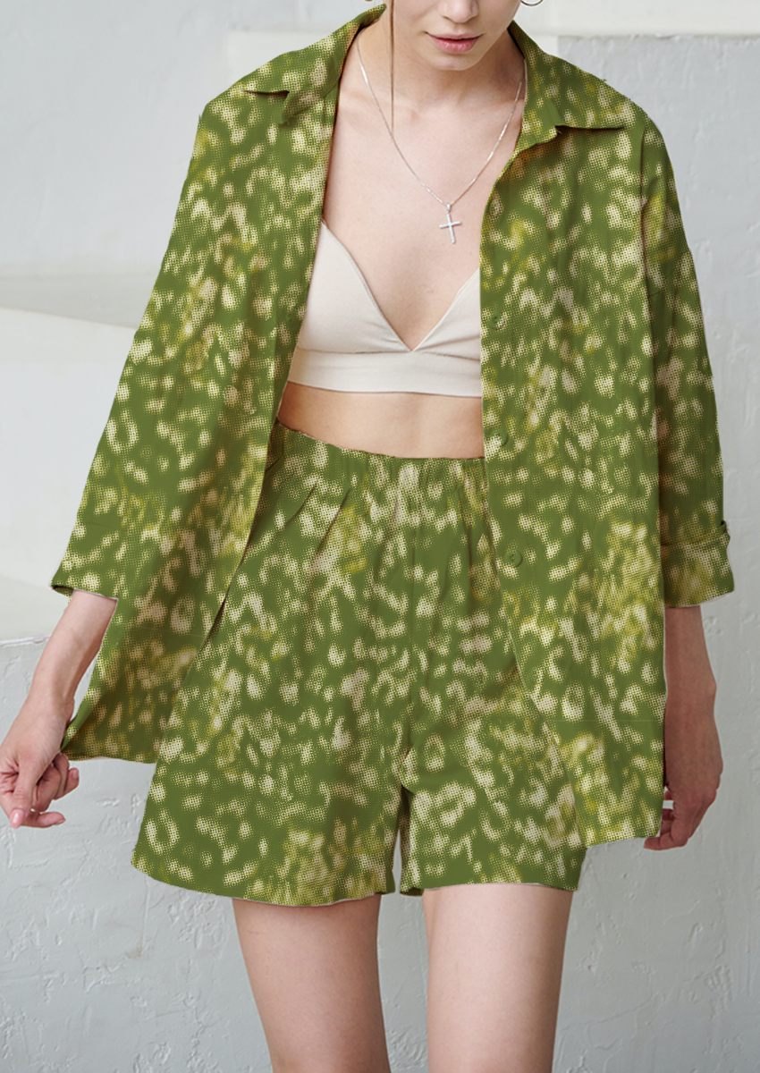 0016E- Textured Green cheetah