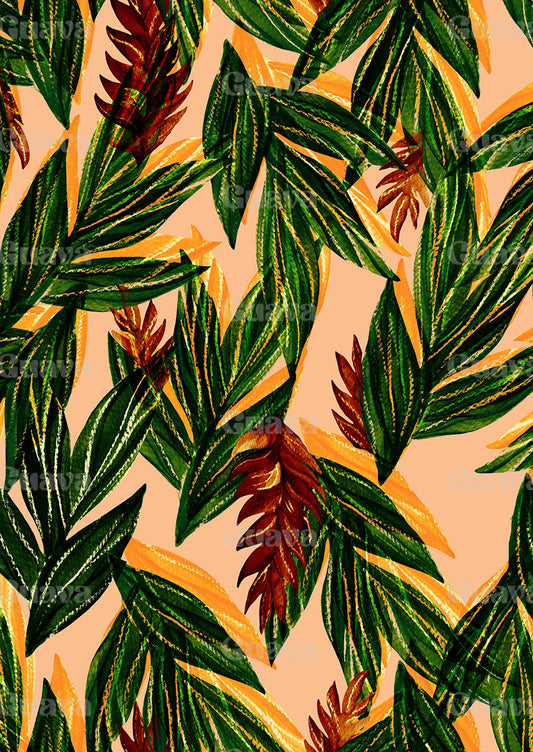 0264A- Watercolor Tropical Foliage