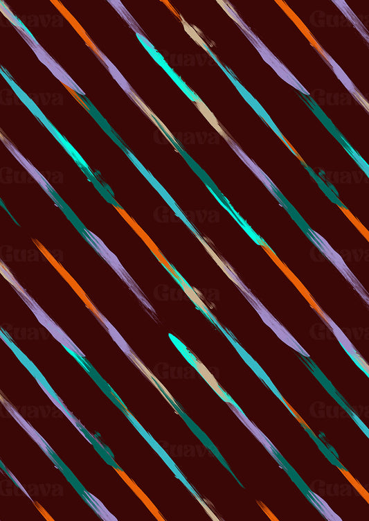 0270A- Burgundy Diagonal Brushstroke Stripes