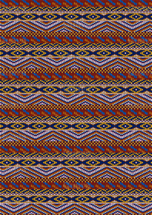 0392A- Folk Inspired Beaded Stripes