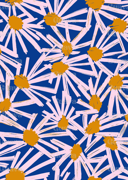 0418A- Graphic Daisies Floral