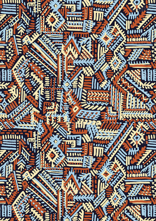 0421A- Navajo and Ikat Inspired Tapestry Mix