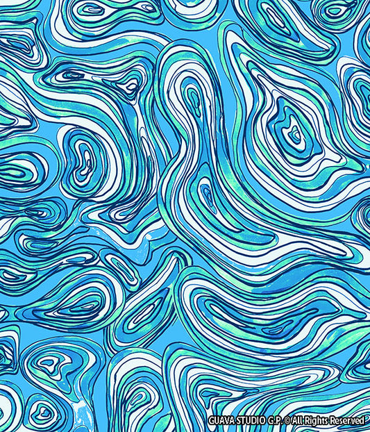 0436B- Outlined Wavy Geo Strata