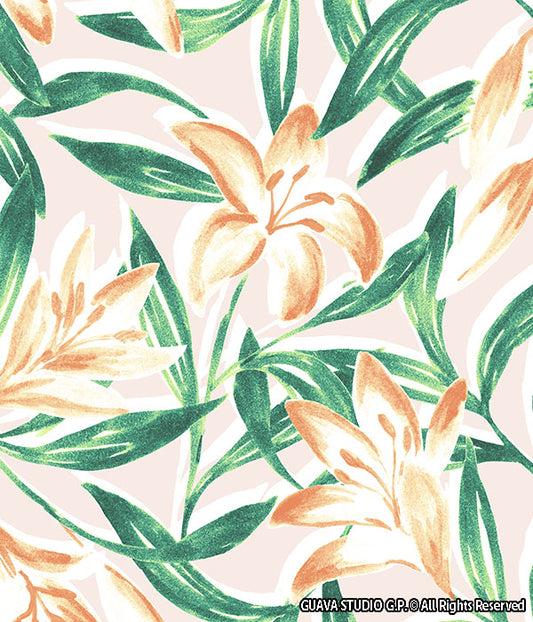 0637B - Hand Painted Pastel Lilies