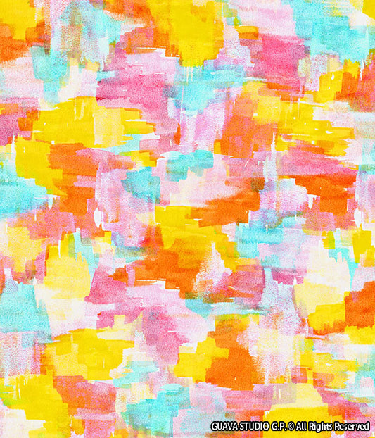 0641D- Watercolor Brushed Ikat Texture