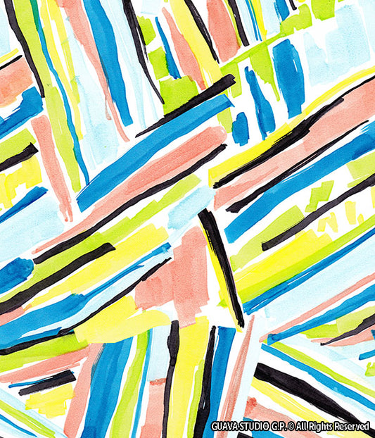 0648C-Colorful Brushstroke Broken Plaid