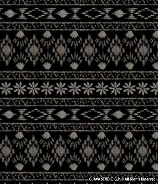 0654A- Black and White Ikat Stripes