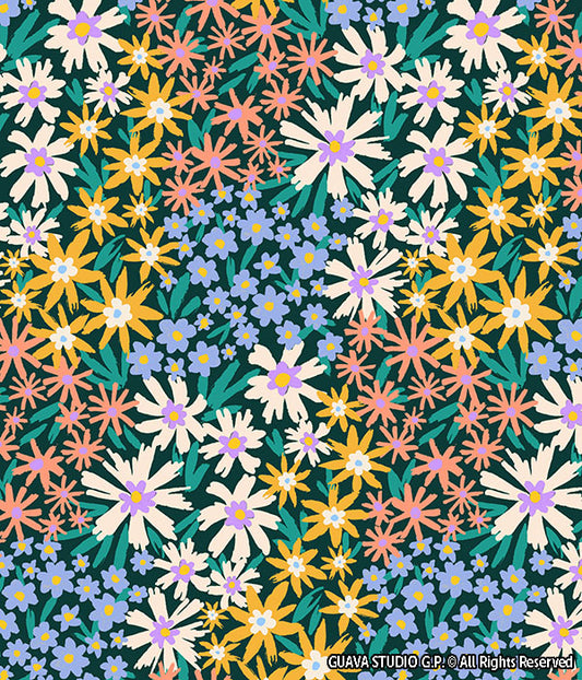 0655D- Colorful HandDrawn Ditsy Floral