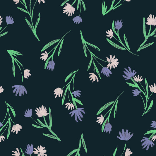 0666D- Grunge Dark Disty Romantic Floral