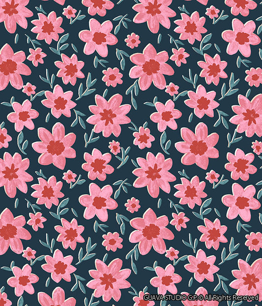 0668F- Vintage Inspired Faded Ditsy Floral