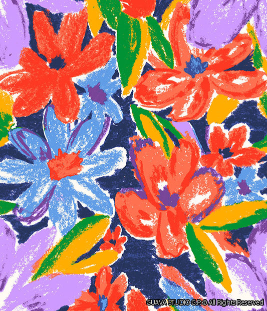 0697E- Sketched Colorful Flowers