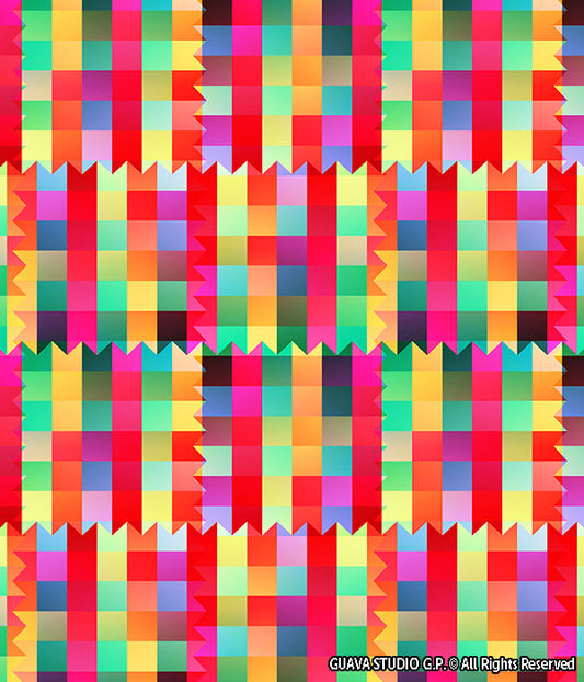 0714B- Rainbow Gradient Plaid