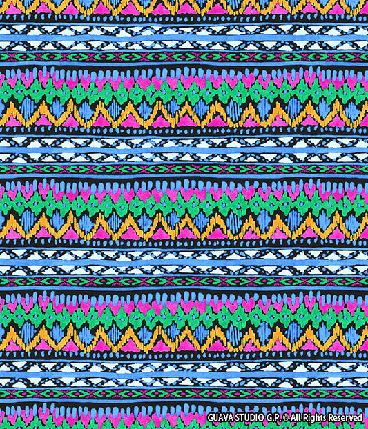 0714C- Pop Color Ikat Stripes