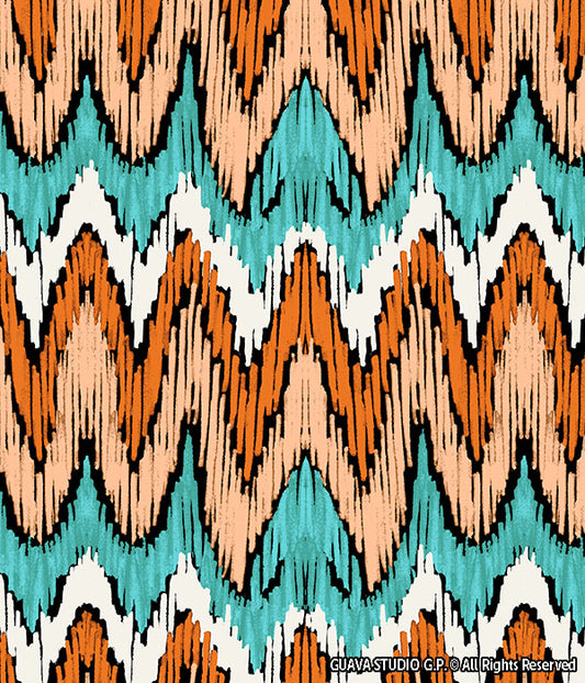 0716D- Missoni Inspired Ikat ZigZag