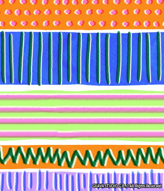 0717B- Abstract Doodle Stripes