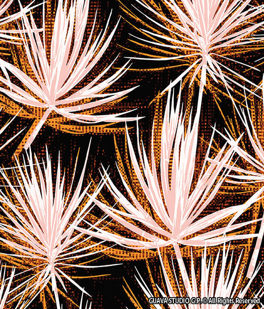 0719C- Textured Burnt Colors Palm Leaves