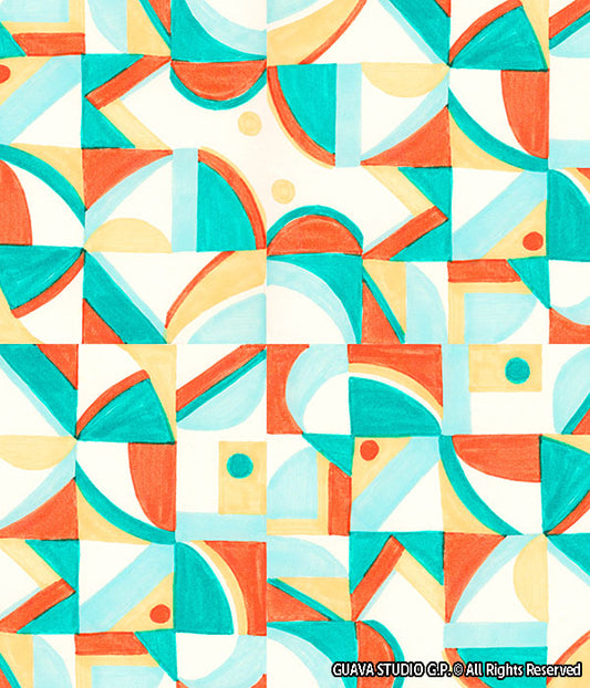 0726D- Pastel Geo Mosaic Tiles