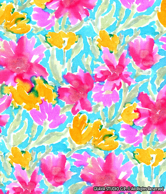 0732D- Blurred Watercolor Floral