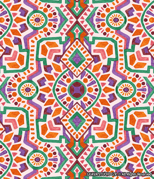 0734C- Warm Tones Moroccan Style Tiles