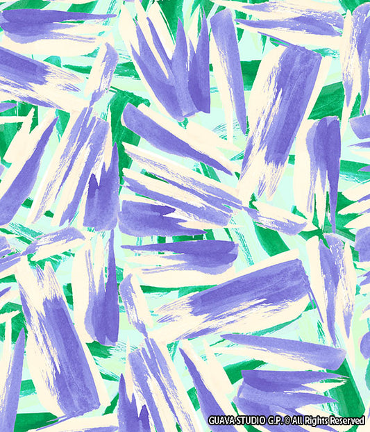 0745B- Purple and Green Brushstroke Tiles