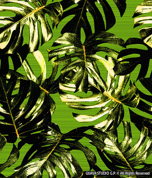 0754E- Large Scale Textured Monstera Camo