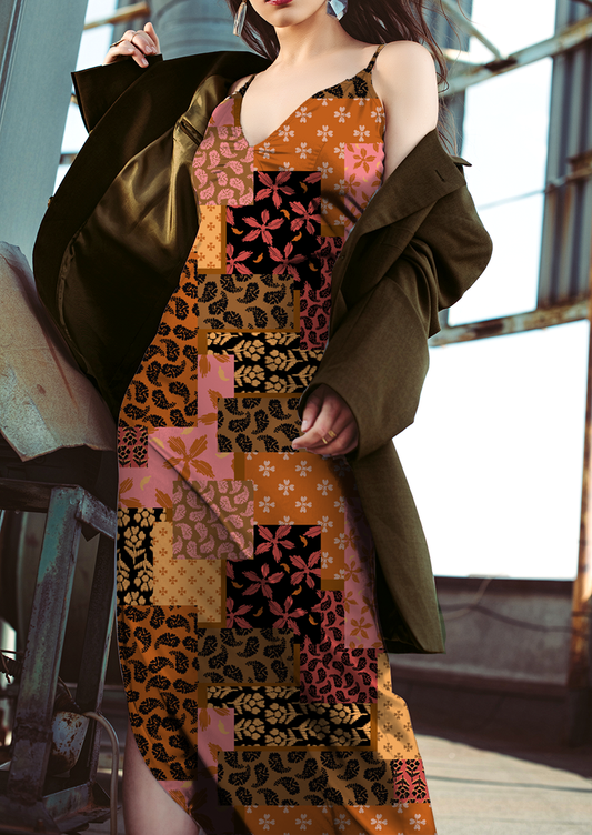 0758E- Ikat and Paisley Fall Patchwork