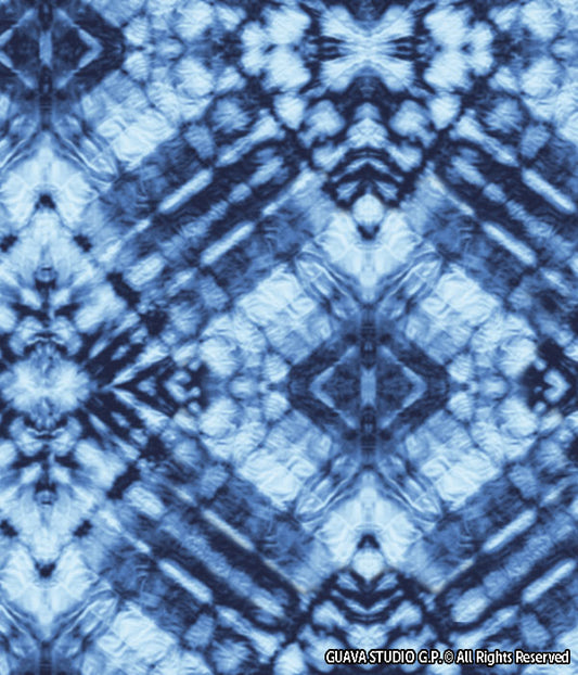 0765C- Indigo and White Hand Dyed Tie Dye