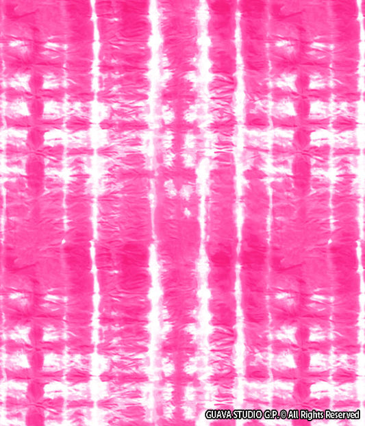 0765E- Hot Pink and White Striped Tie Dye