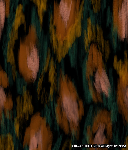 0770E- Fall Colored Brushstroke Cheetah