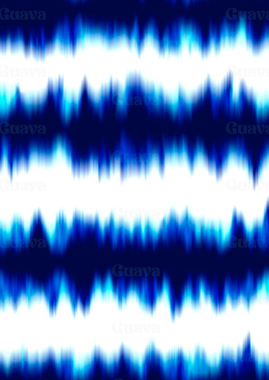 0773F- Blue and White Tie Dye Stripes