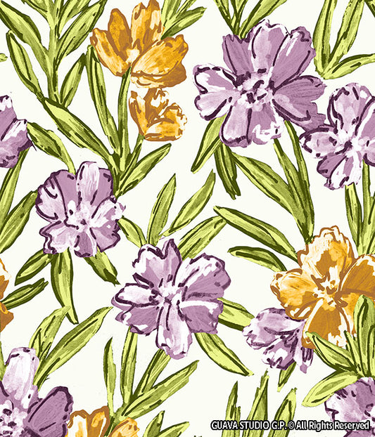 0774C- Soft Lilac and Yellow Floral