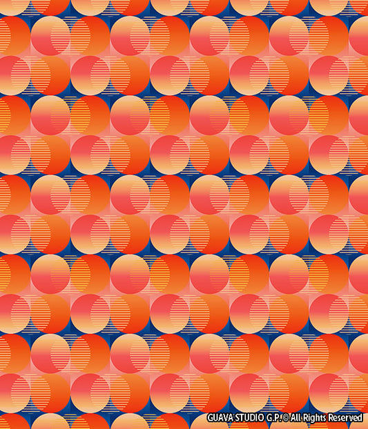 0779F- Orange and Cobalt Gradient Geo