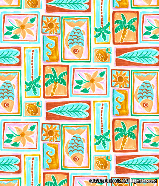 0792B- Sun Kissed Tropical Patchwork