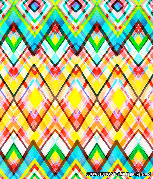 0793C- Bright Hand Drawn Zigzag and Geo