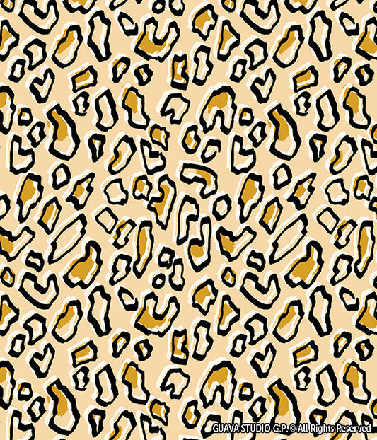 0810B- Tan and Gold Abstract Leopard