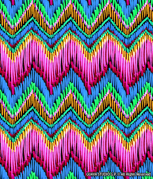 0811A- Multicolored Zig Zag Stripes