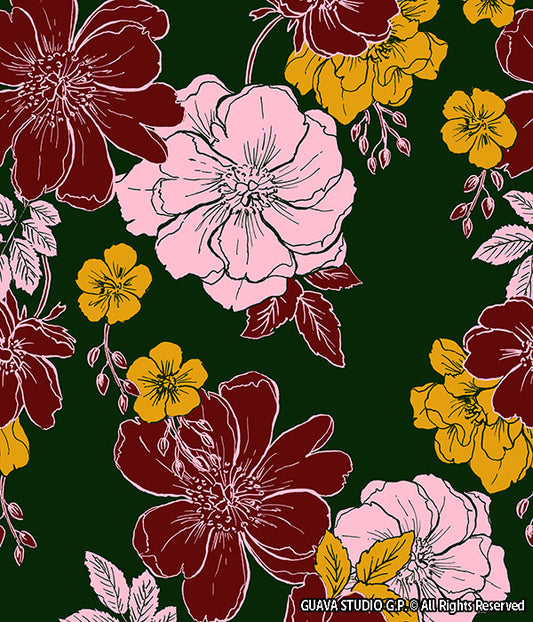 0818B- Pink and Red Peonies