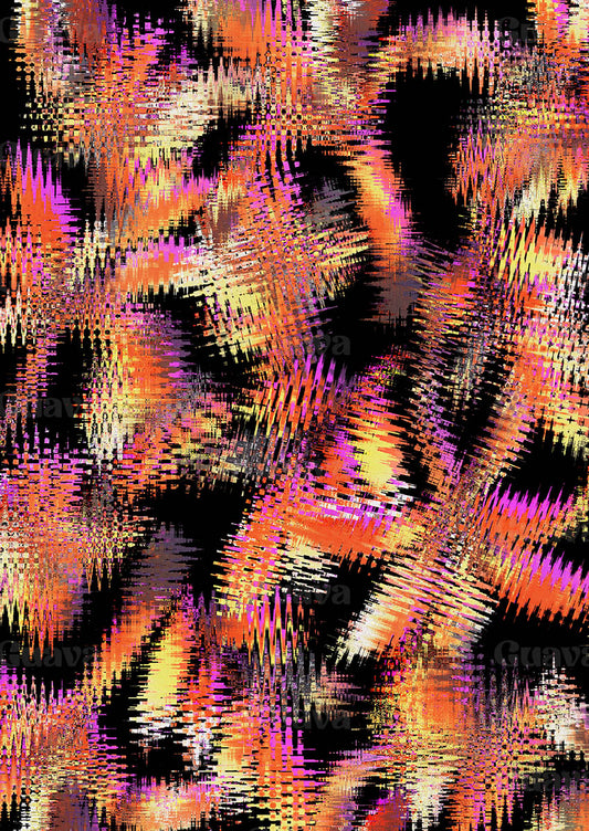 0836F- Abstract Black Tropical