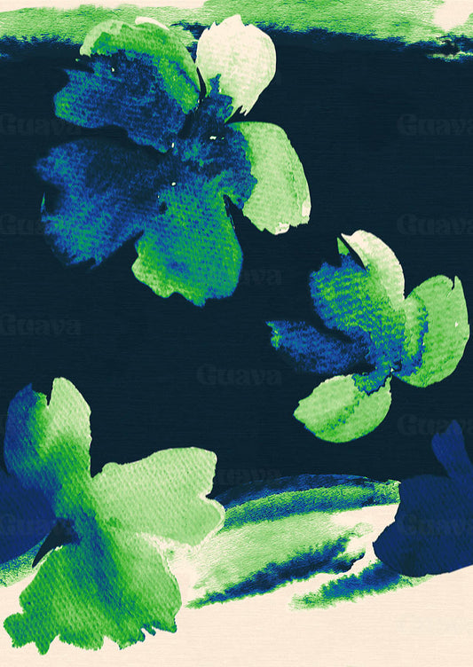 0839D- Large Watercolor Floral Border