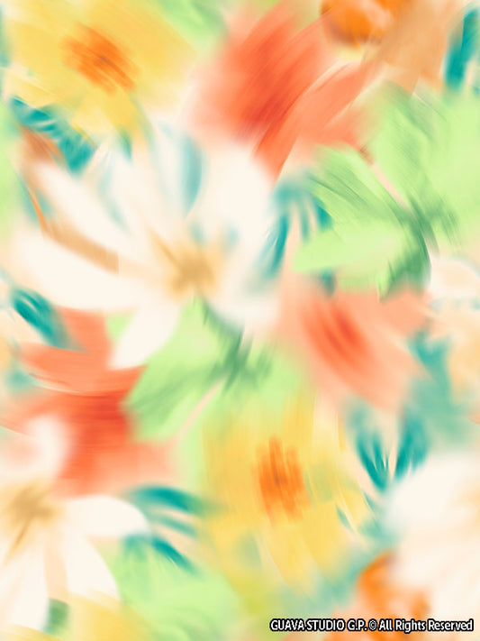 0843C- Blurry Bright Summer Floral